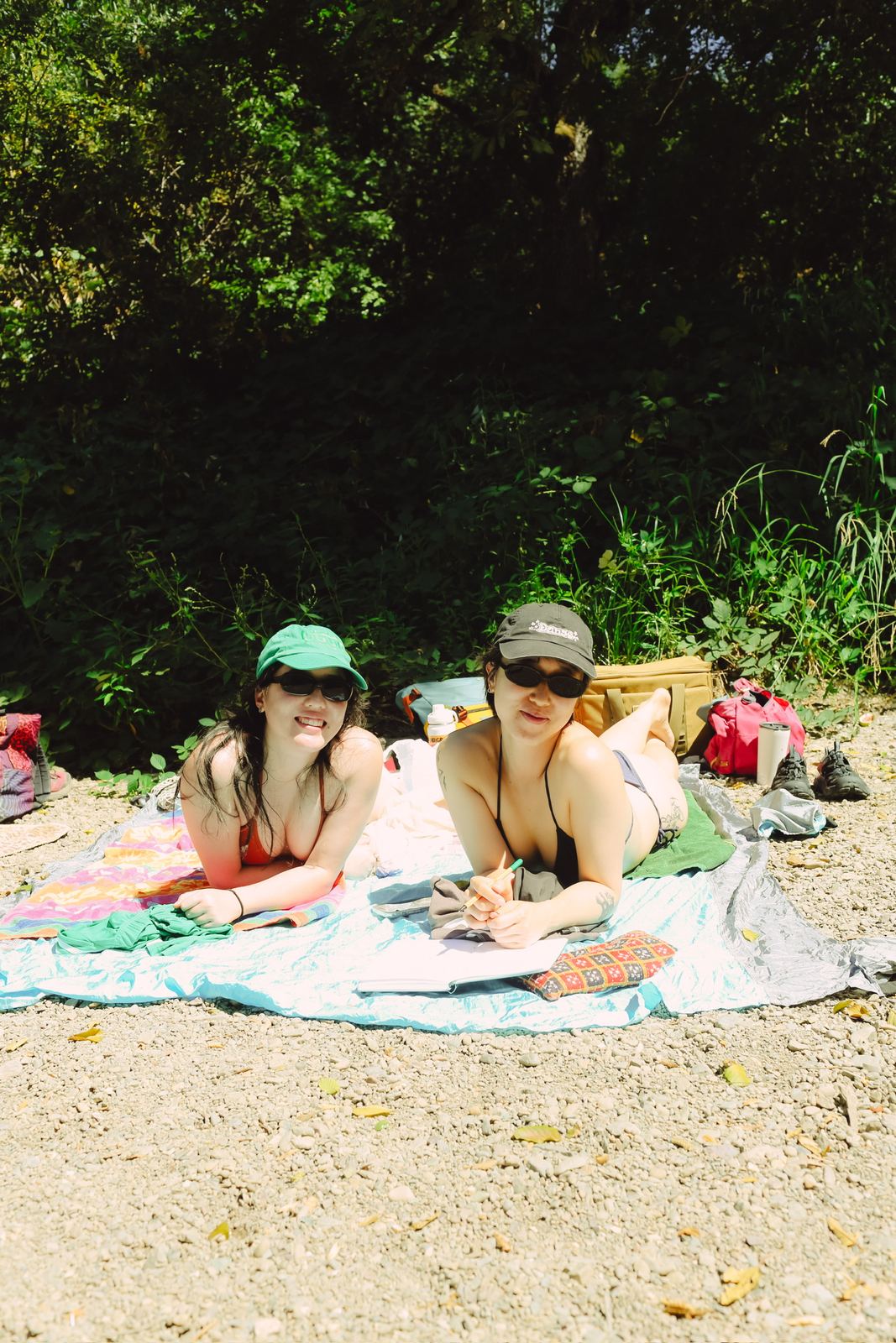 Blankets by the bank