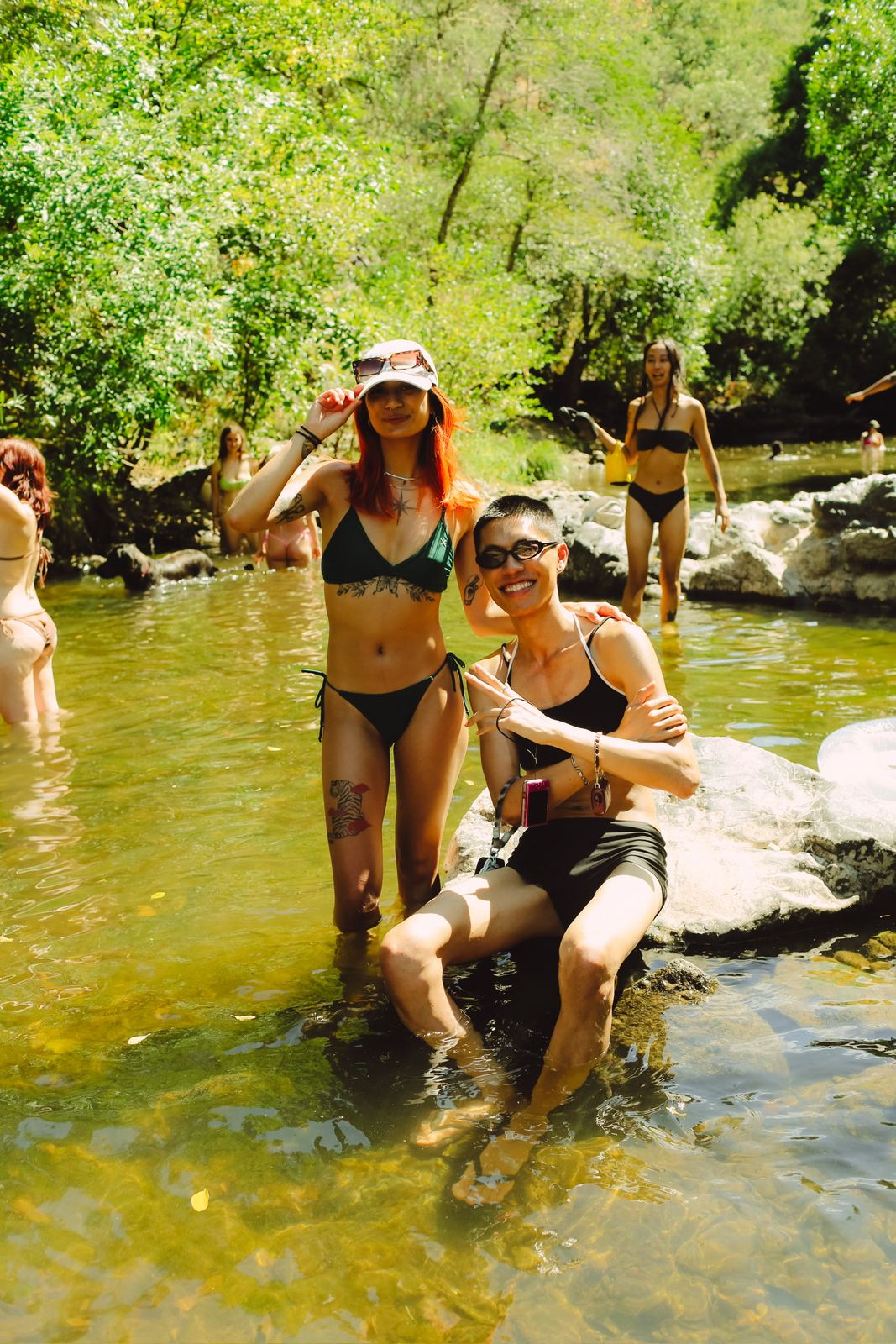 Everyone in the water