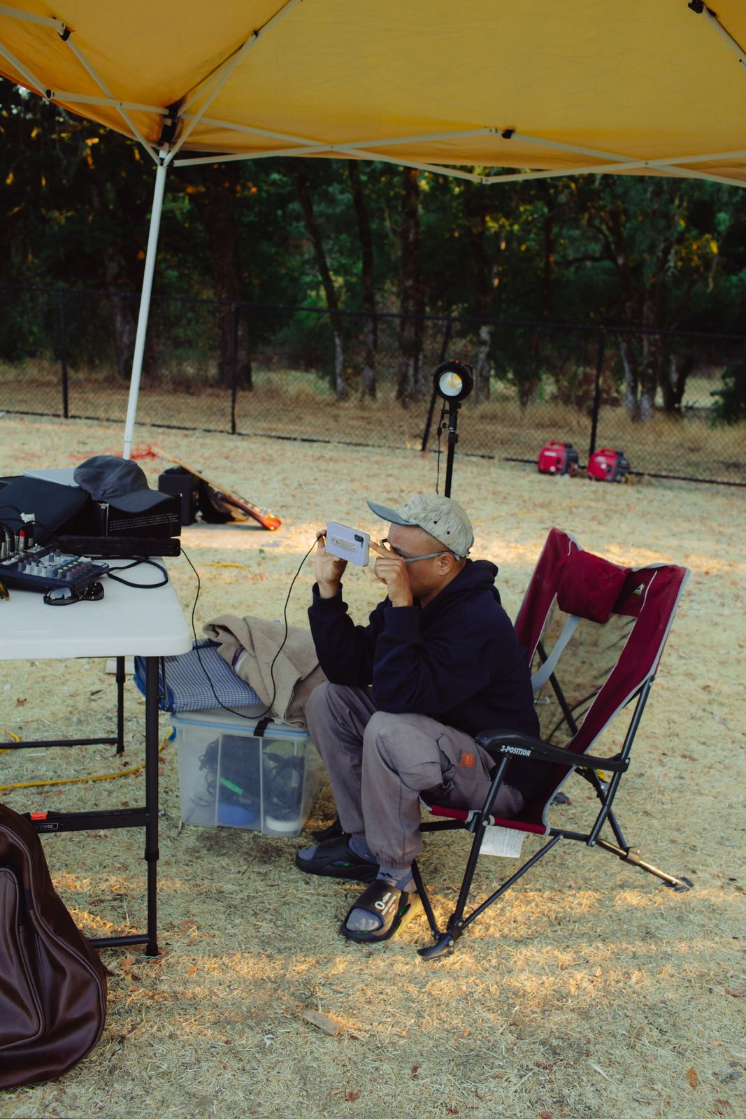 Filming from the shade