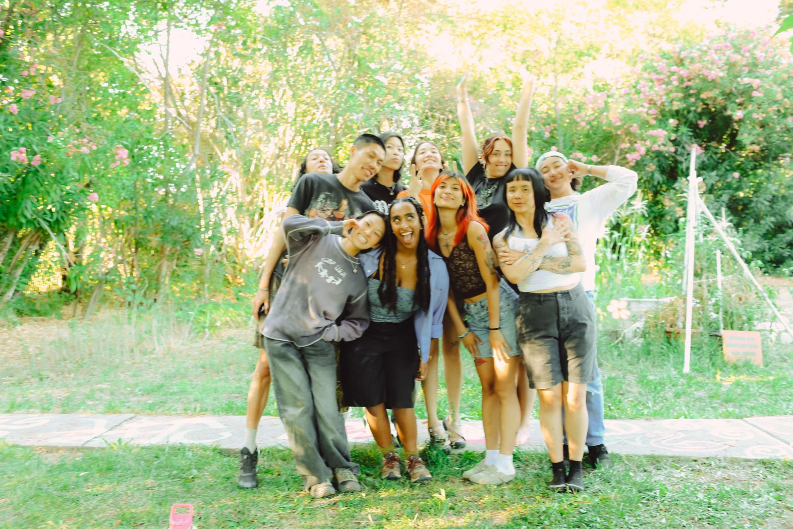 Garden group hug